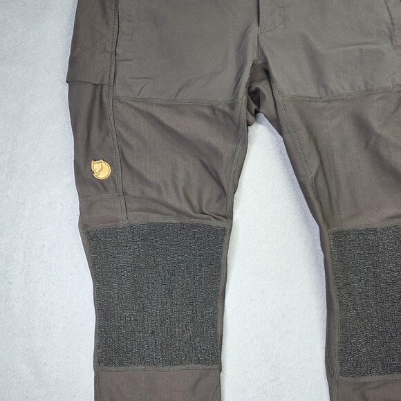 FjallRaven Pants Mens 32-30 Dk Gray Reinforced Trousers Hiking Outdoor Trekking - Picture 2 of 11